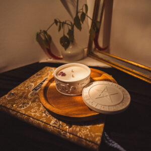 Emily In "Zodiac with Natural Rock" Hot Candle